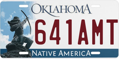 OK license plate 641AMT