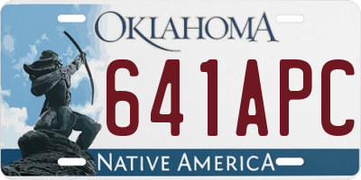 OK license plate 641APC
