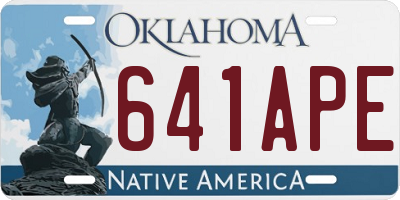 OK license plate 641APE