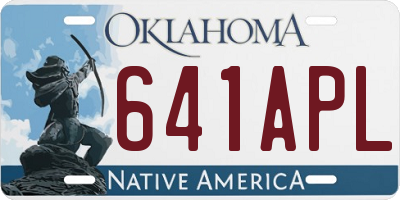 OK license plate 641APL