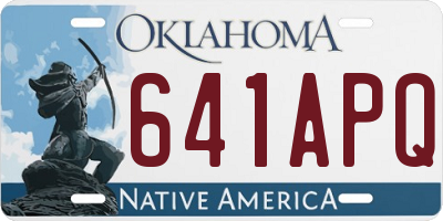 OK license plate 641APQ