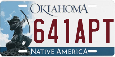 OK license plate 641APT