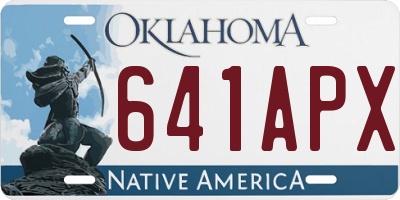 OK license plate 641APX