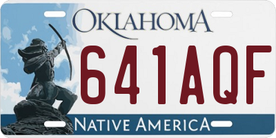 OK license plate 641AQF