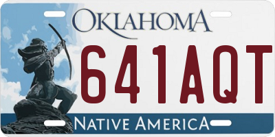OK license plate 641AQT
