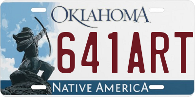 OK license plate 641ART