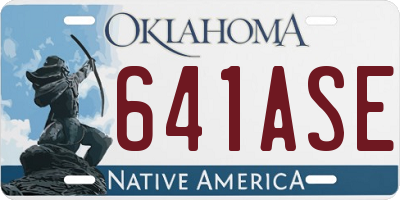OK license plate 641ASE