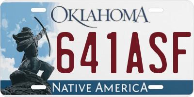 OK license plate 641ASF