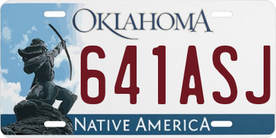 OK license plate 641ASJ