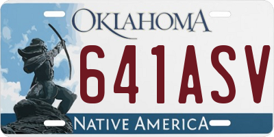 OK license plate 641ASV