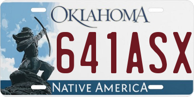 OK license plate 641ASX