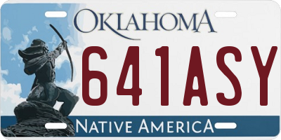 OK license plate 641ASY