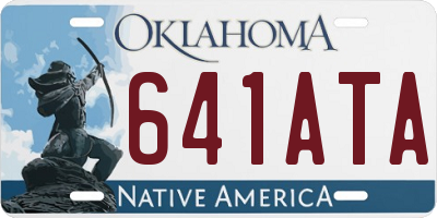 OK license plate 641ATA
