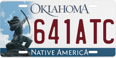OK license plate 641ATC