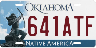 OK license plate 641ATF