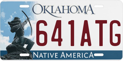 OK license plate 641ATG