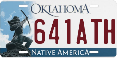OK license plate 641ATH