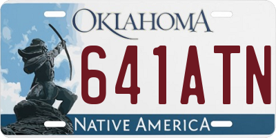 OK license plate 641ATN