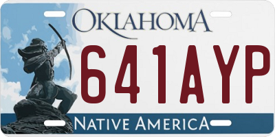 OK license plate 641AYP
