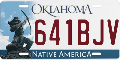 OK license plate 641BJV