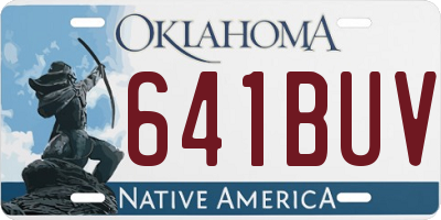 OK license plate 641BUV