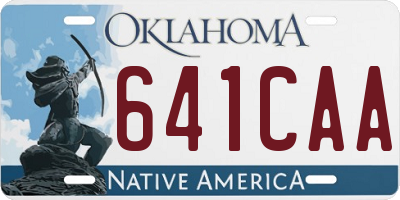 OK license plate 641CAA