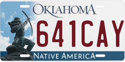 OK license plate 641CAY