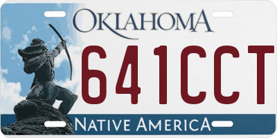 OK license plate 641CCT