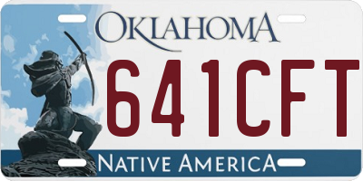 OK license plate 641CFT