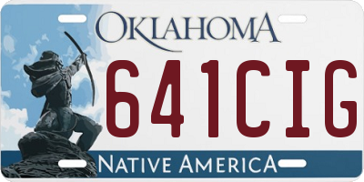 OK license plate 641CIG