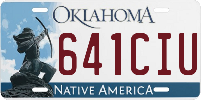 OK license plate 641CIU