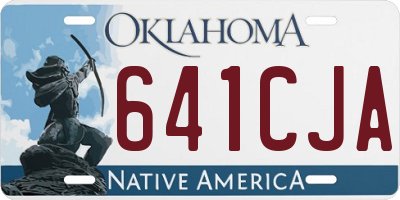OK license plate 641CJA