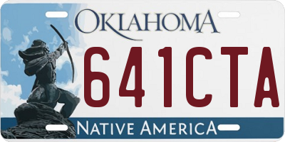 OK license plate 641CTA