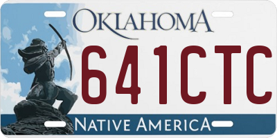 OK license plate 641CTC