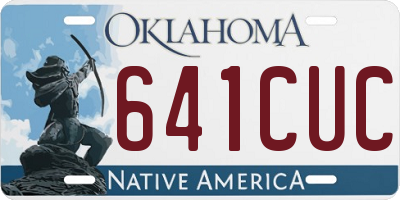 OK license plate 641CUC