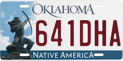 OK license plate 641DHA