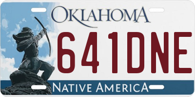 OK license plate 641DNE