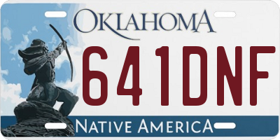 OK license plate 641DNF