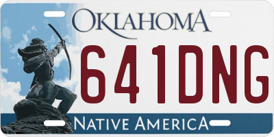 OK license plate 641DNG