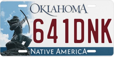OK license plate 641DNK