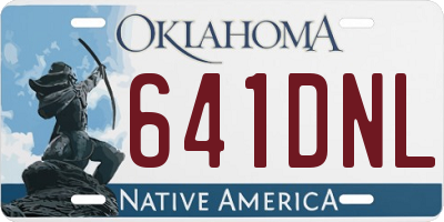 OK license plate 641DNL