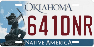 OK license plate 641DNR