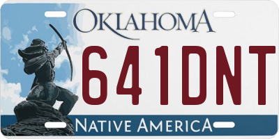 OK license plate 641DNT
