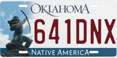 OK license plate 641DNX