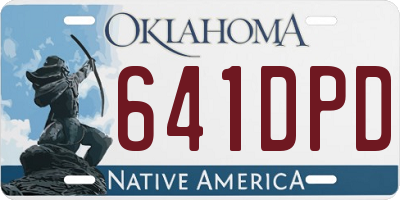 OK license plate 641DPD