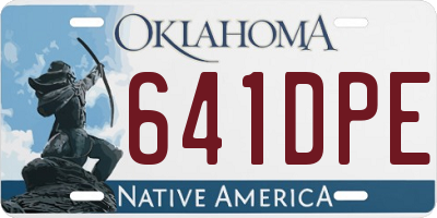 OK license plate 641DPE