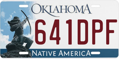 OK license plate 641DPF