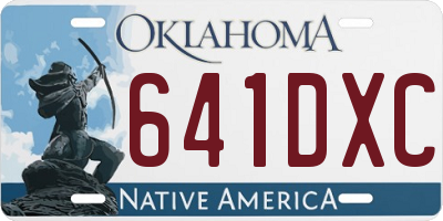 OK license plate 641DXC