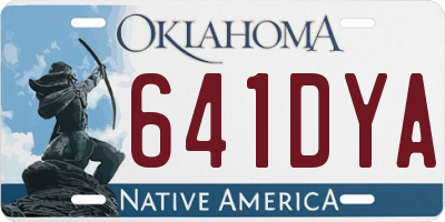 OK license plate 641DYA