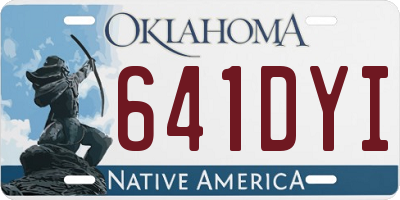 OK license plate 641DYI
